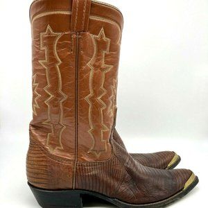 Tony Lama Mens Lizard Skin Exotic Leather Boots